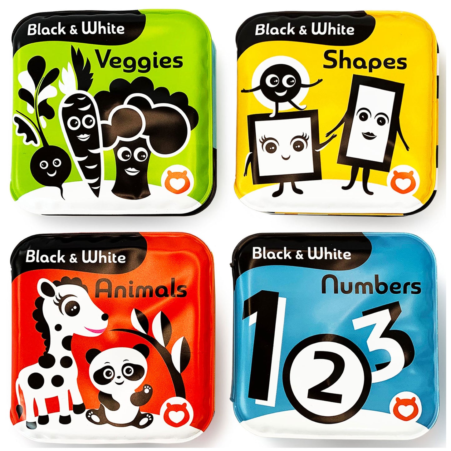 Black and White Bath Books