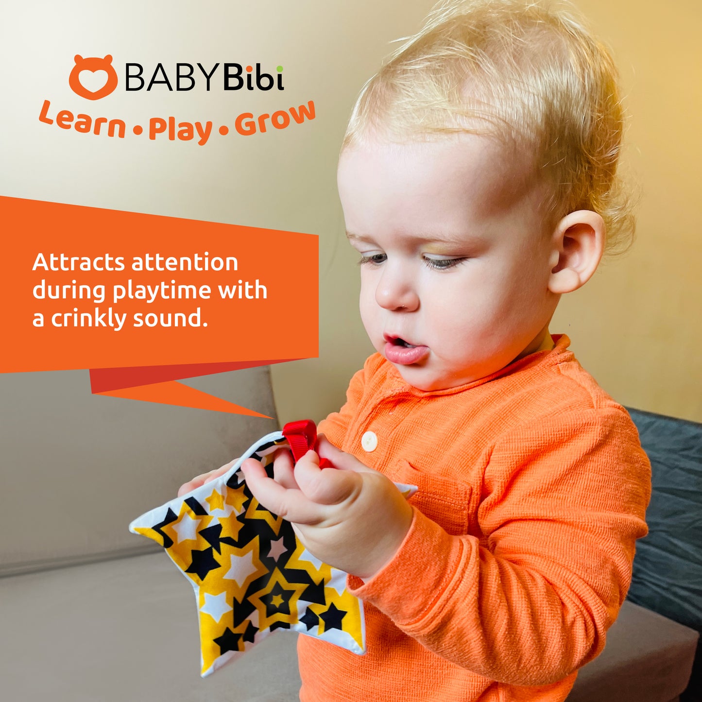 Crinkly Shapes Sensory Toy for Babies