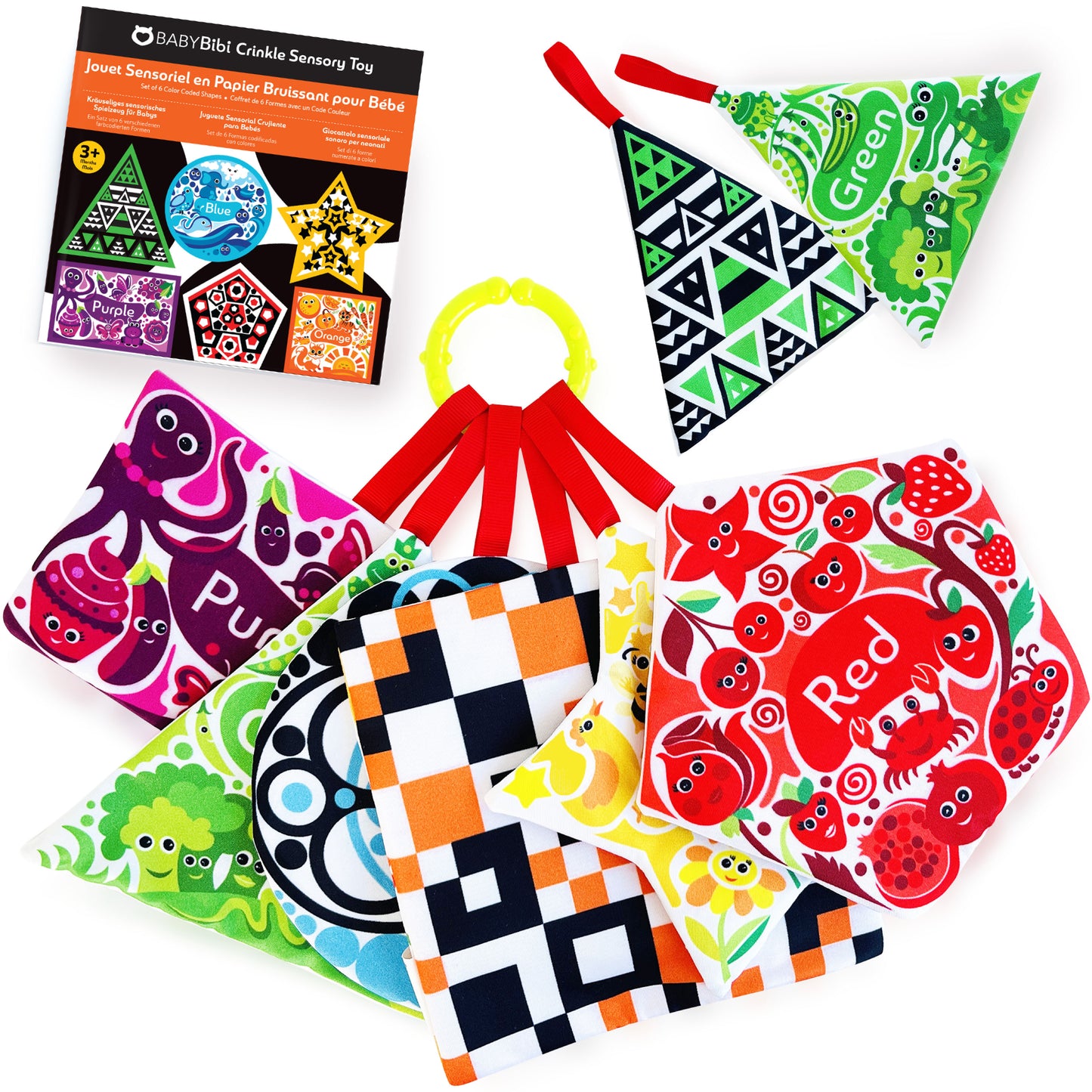 Crinkly Shapes Sensory Toy for Babies