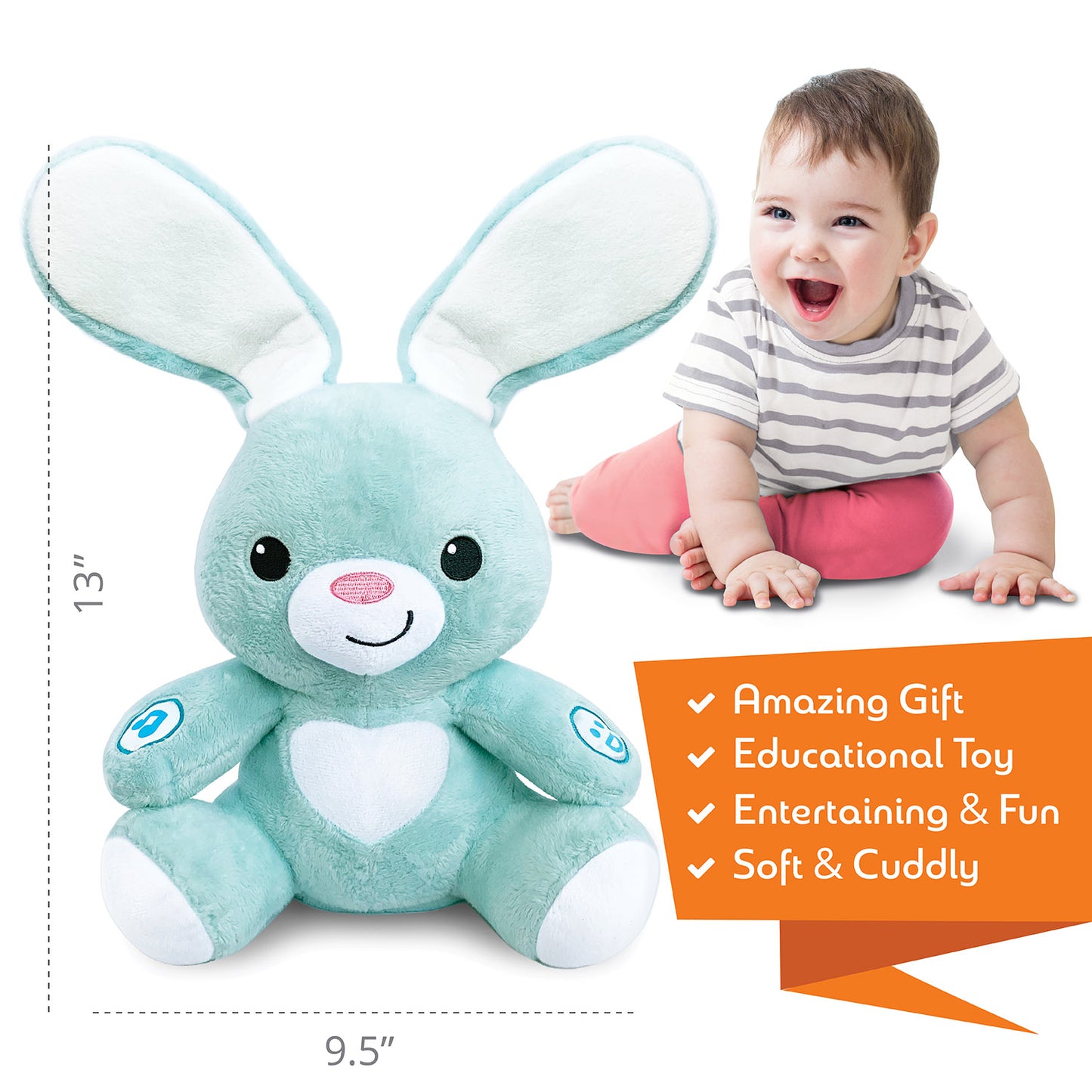 Soft Interactive Stuffed Bunny