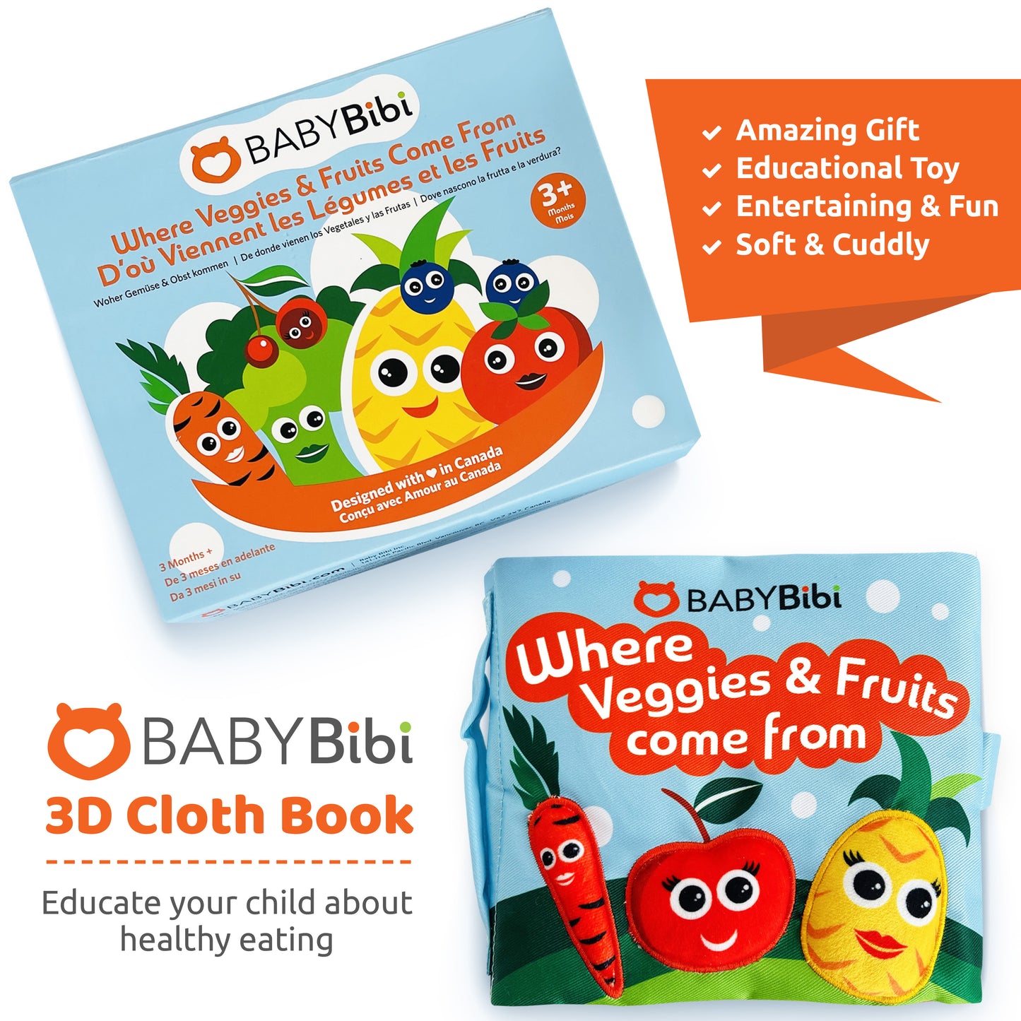 Veggies & Fruits Cloth Book