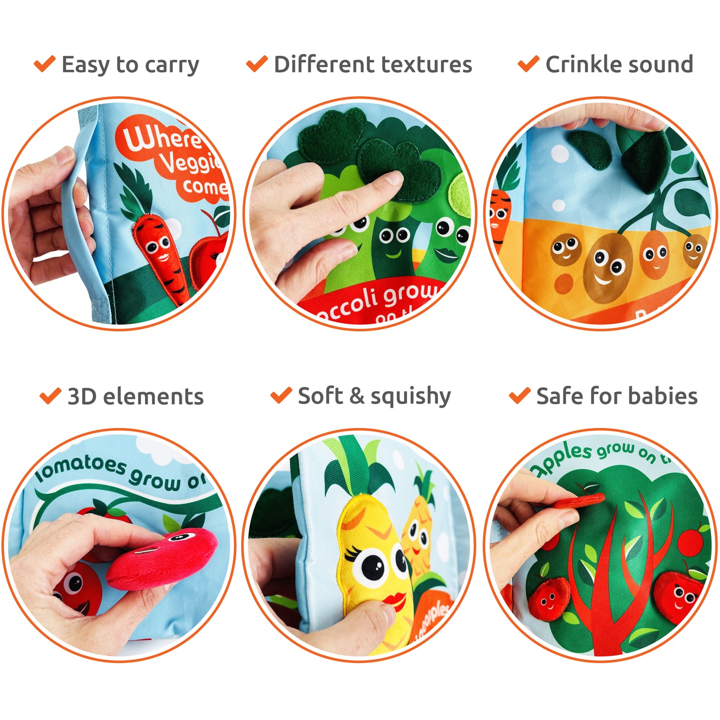 Veggies & Fruits Cloth Book