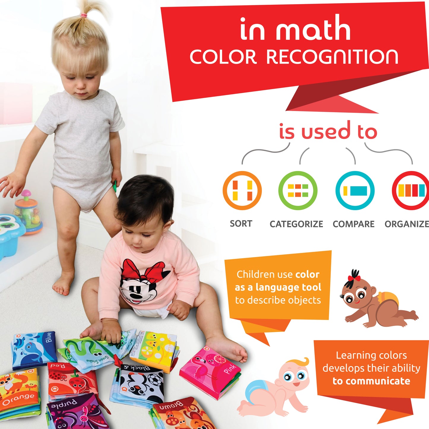 Color Recognition Cloth Books